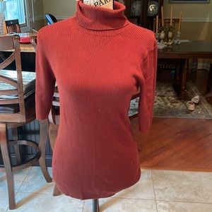 Express soft turtle neck top 3/4 sleeve size large